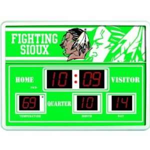  North Dakota Fighting Sioux Scoreboard Clock Thermometer 