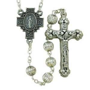  7mm Silver Plated Bead Rosary Rosaries Womens Rosaries Jewelry