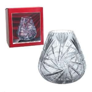  Pinwheel Crystal Rosebowl /Vase 6.75 Inches  Gift Boxed 
