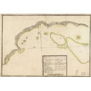  1780 map of Puerto Rico, Anasco
