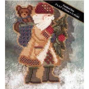     Allegheny Santa   cross stitch & bead kit Arts, Crafts & Sewing