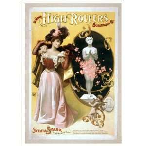 Historic Theater Poster (M), Deveres High Rollers Burlesque Co