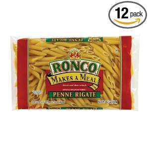 Ronco Penne Rigate, 12 Ounce (Pack of 12)  Grocery 