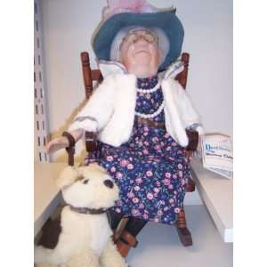  Porcelain Collector Doll   Grammy Ann with Puppy 
