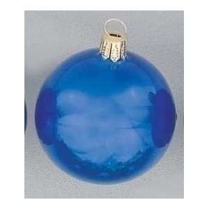   Blue Cobalt Pearl Glass Ball Christmas Ornament #27598