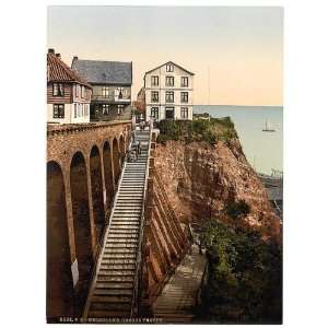  Photochrom Reprint of The Grand Staircase, Helgoland 