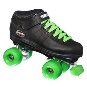  Green Bulldog Carrera Roller Skates   Size 1   White boot 