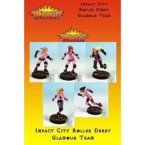  Impact City Roller Derby Miniatures Pretty Team Toys 