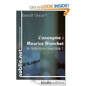 anonyme, sur Maurice Blanchot Comment parler deBlanchot, quand il 