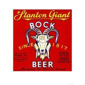  Stanton Giant Bock Beer Premium Poster Print, 12x16