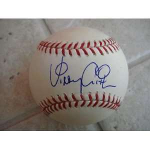  Vinny Castilla Autographed Baseball   Rockies Official Ml 
