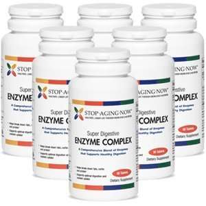ENZYME COMPLEX Advanced Digestive Supplement with Papaya (6 Pack)  90 