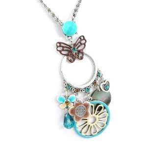    Necklace french touch Vahiné turquoise brown. Jewelry