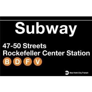 Rockefeller Center Station Metal Subway Sign