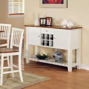  Steve Silver Furniture Branson Server Buffet in White and 
