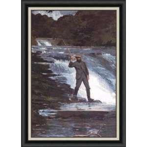  The Angler (Fishing The Falls) by Winslow Homer   Framed 