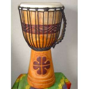  20 X 10 11 Deep Carved Djembe Bongo Drum, African Symbol 