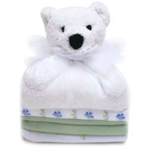  Piccolo Bambino Cuddly Pals White Bear Flannel Blanket 