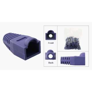  CAT 6 Purple RJ45 Snagless Boots with Strain Relief, Bag 