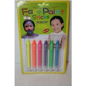  6 Colors Neon With Bright , Face Paint Sticks Marker, Non 