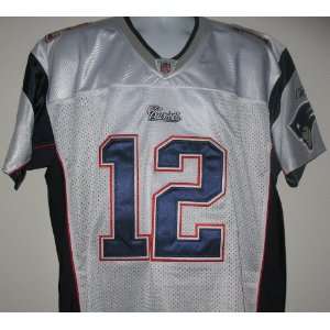  Tom BradY #12 New England Patriots Jersey White Size 52 
