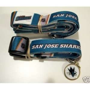  San Jose Sharks Dog Pet Set Leash Collar ID Tag XS Sports 