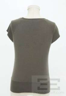   Vuitton Beige & Brown Reversible Raglan Cap Sleeve Sweater  