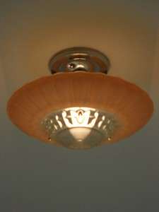   Vintage Art Deco Antique Chandelier, Ceiling light fixture lamp  
