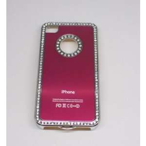   Crystal Bling Hard Case for Apple iPhone 4 4s hot pink Electronics