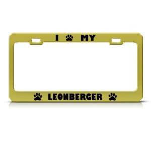 Leonberger Dog Animal Metal license plate frame Tag Holder