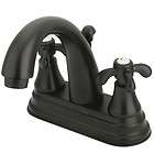   Brass Oil Rubbed Bronze French Country 4 Center Set Bathroom Faucet