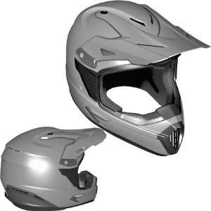  KBC Pro X Silver Full Face Helmet Large  Silver 