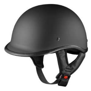  GLX Polo DOT Half Motorcycle Helmet Matte Black Medium 