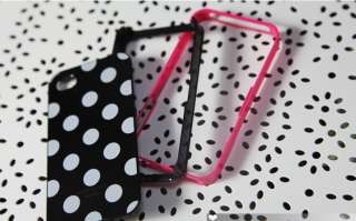   Kate Spade Blk White Polka Dot Dots Hard Case Cover for iPhone 4 4G 4S