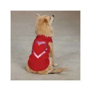  East Side Foil Heart Pet Dog Tank Top Red XS