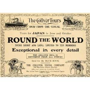  1907 Ad Collver Tours Japan Round World Traveling Away 