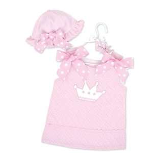  Mud Pie Baby Little Princess Crown Sundress and Bow Sunhat 