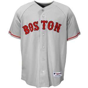  Majestic Boston Red Sox Grey Authentic Baseball Jersey 