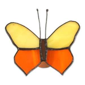 Stained glass wall adornment, Summer Butterfly 