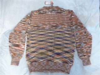 NWT MISSONI crewneck wool sweater Bosforo  IT 54/US XL  