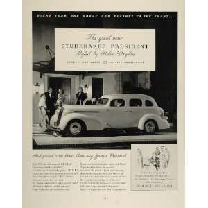  1936 Ad Studebaker President Automobile Model Helen Dryden 