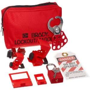 Brady Breaker Lockout Sampler Pouch Kit, Includes 2 Safety Padlocks 