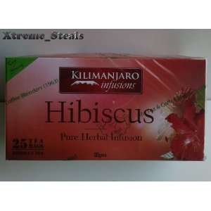 Africafe Herbal Teas* Hibiscus Tea. 25 bags with Tag and String 