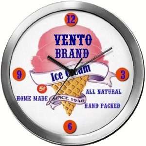  VENTO 14 Inch Ice Cream Metal Clock Quartz Movement 