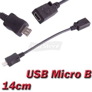 Black MicroB Male to USB mini A 5Pin Female Data Cable  
