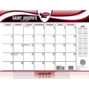 Saint Josephs Hawks 2008 Desk Calendar 