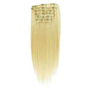   Natural Blonde (Col 22). Full Head Clip In Human Hair Extensions. Hig