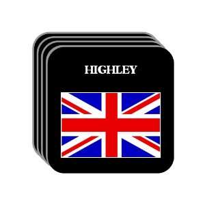  UK, England   HIGHLEY Set of 4 Mini Mousepad Coasters 