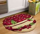 red country decor cherry decor hand hooked kitchen rug red
