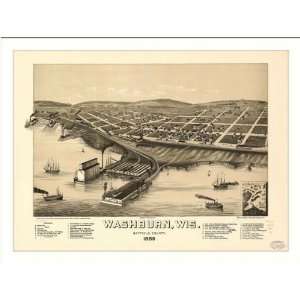  Historic Washburn, Wisconsin, c. 1886 (M) Panoramic Map 